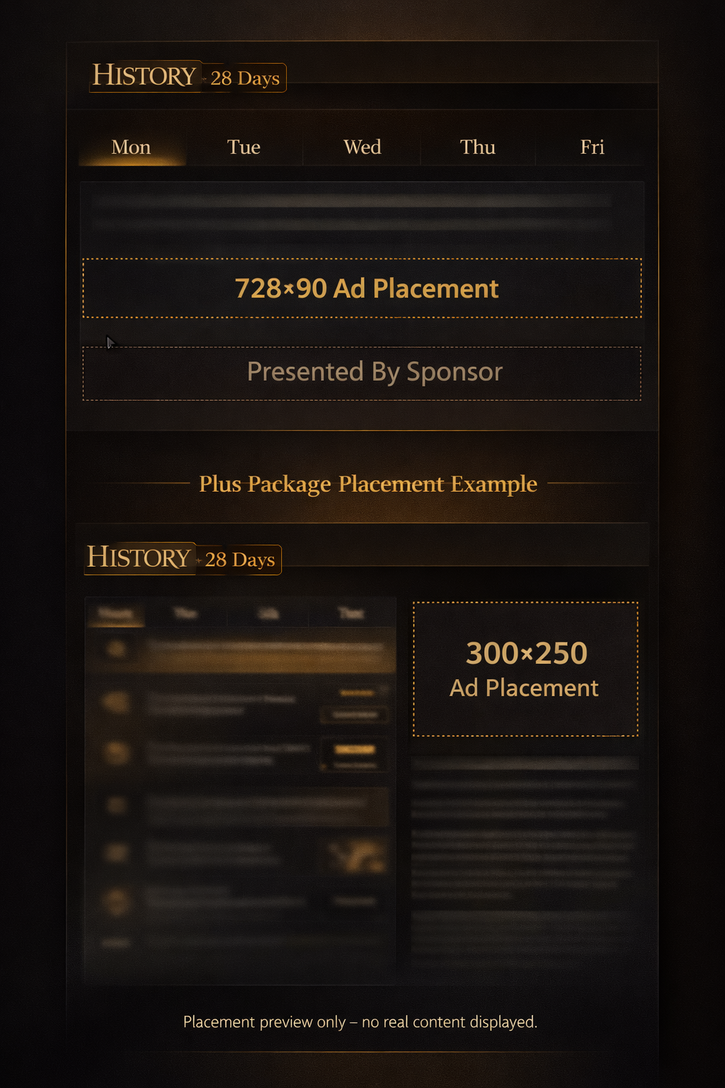 Spoiler‑safe placement reference: where your ad appears