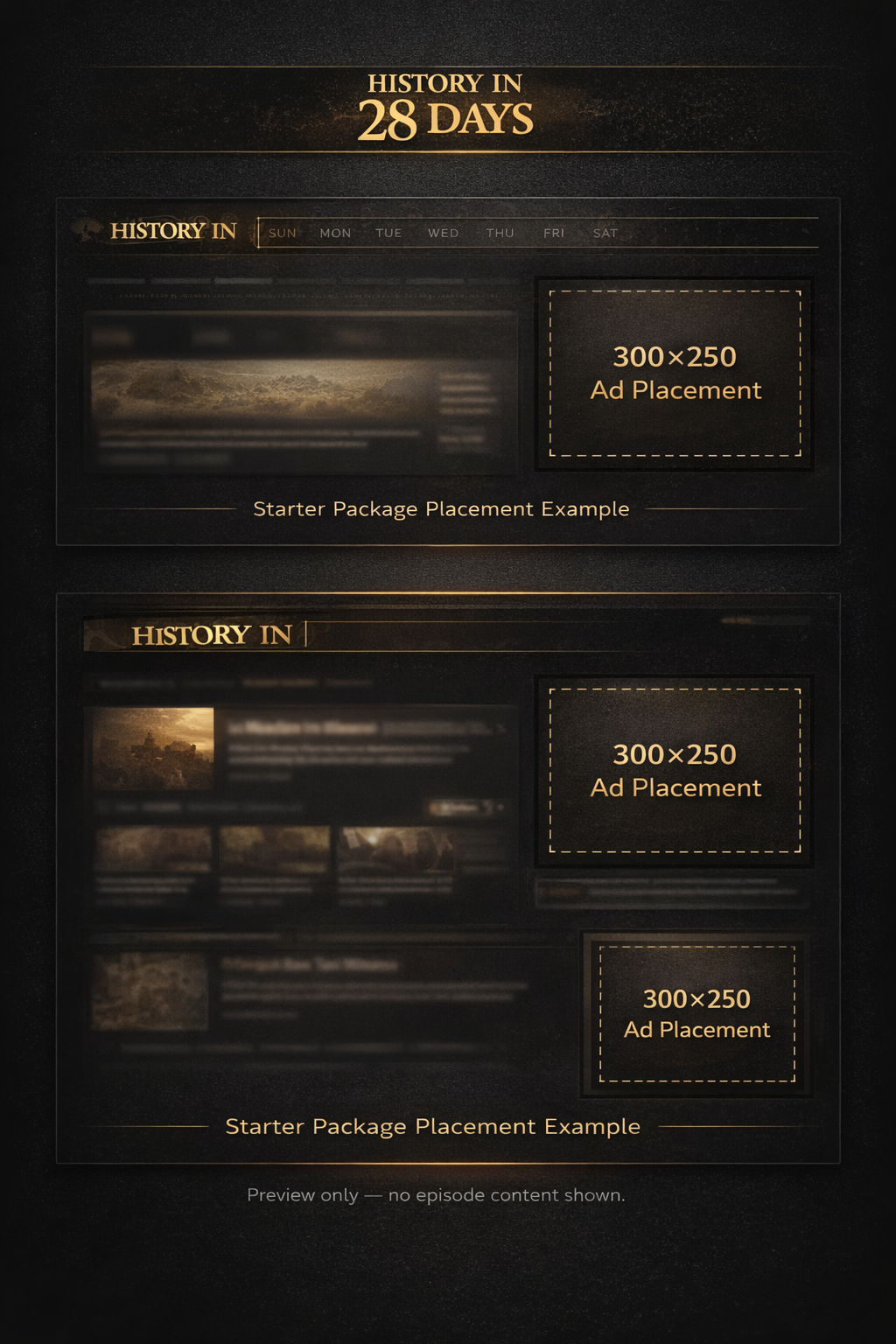 Spoiler‑safe placement reference: where your ad appears